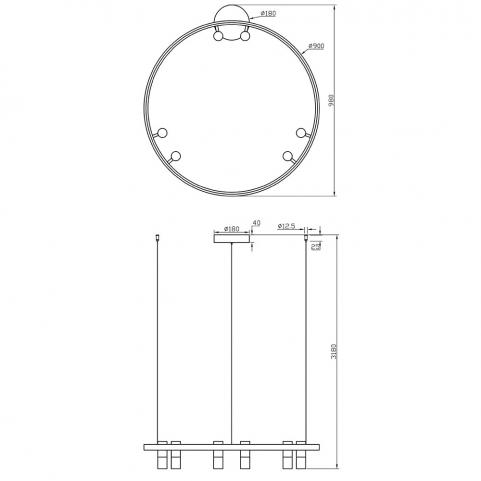 Подвесной светильник Maytoni  Satellite MOD102PL-L42BK