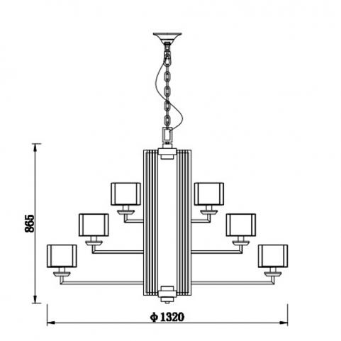 Подвесной светильник Newport Alexandra 4412+6+3/C chrome