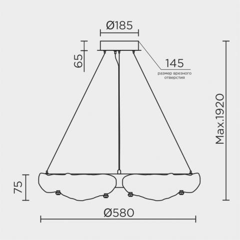 Подвесной светильник Modelux  4000K ML.9366.600 GD