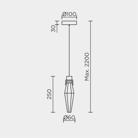 Подвесной светильник Modelux 4000K ML.89180.1 BS
