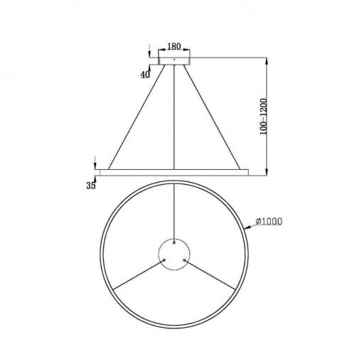 Подвесной светильник Maytoni Rim  MOD058PL-L54BK