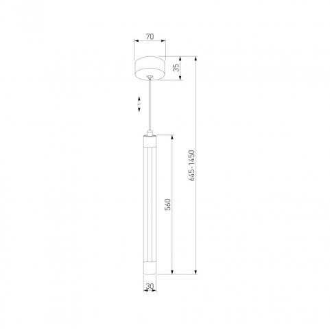 Подвесной светильник Eurosvet Strong 50189/1 LED золото