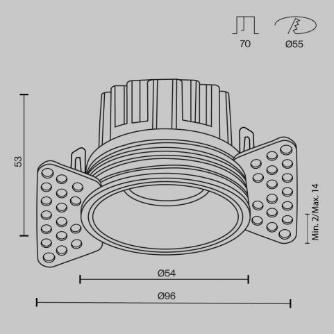 Точечный светильник Maytoni Technical Downlight 4000K Round DL058-7W4K-TRS-W