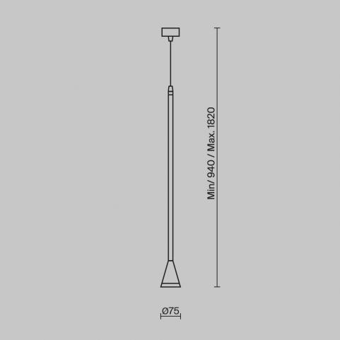 Подвесной светильник Maytoni Technical Arrow P064PL-01G-1