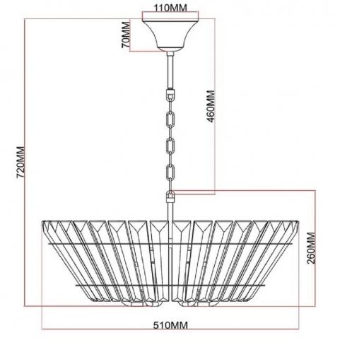 Светильник подвесной Arte Lamp Florizel A1072SP-6CC