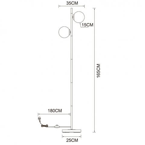 Торшер Arte Lamp Alcor A2224PN-2BK