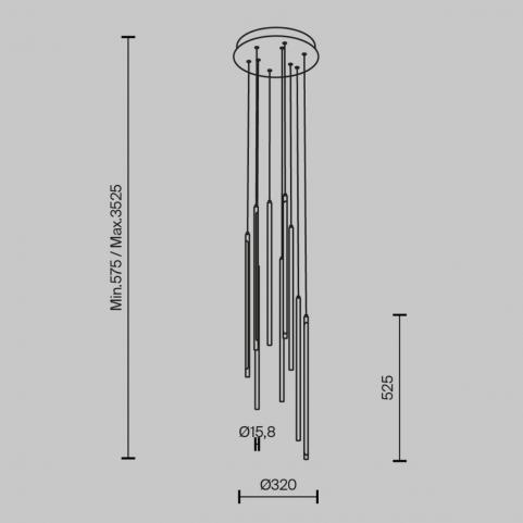 Подвесной светильник Maytoni Light stick MOD236PL-L54B3K