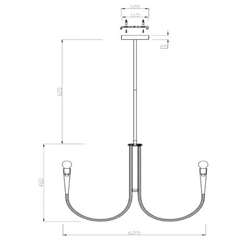 Подвесной светильник Freya Branches  FR5253PL-06BS