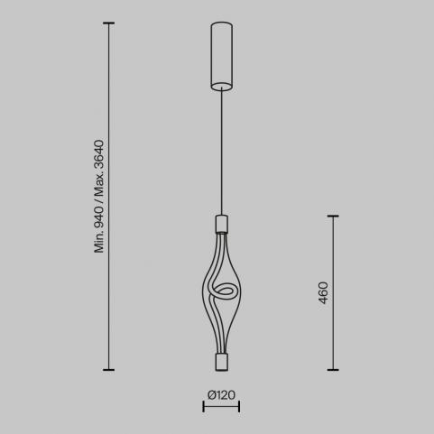 Подвесной светильник Maytoni Loop MOD290PL-L14BS3K