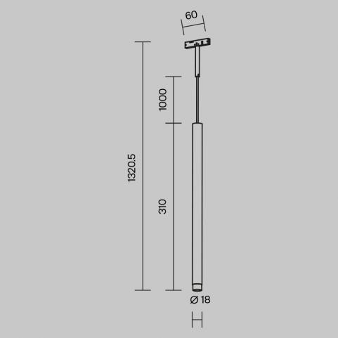 Трековый подвесной светильник Maytoni Technical Levity 2700К Skim TR191-1-3W2.7K-M-BW